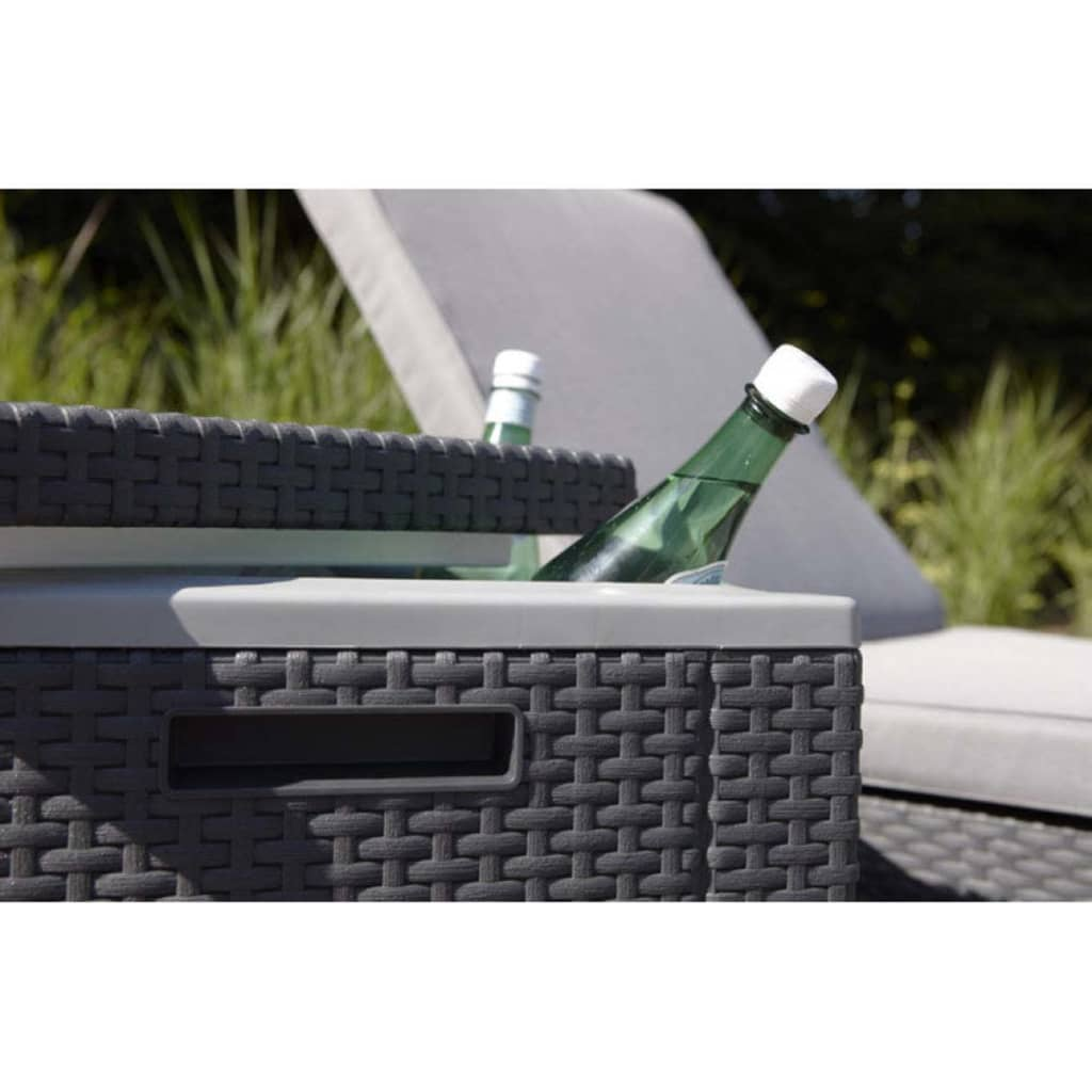 Keter Cooler Box Ice Cube Graphite - Portable Outdoor Ice Cooler