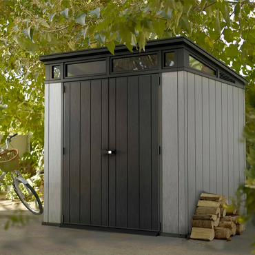Keter Garden Storage Shed Artisan 77 - Weather-Resistant DUOTECH Walls, Heavy-Duty Floor, and Robust Roof