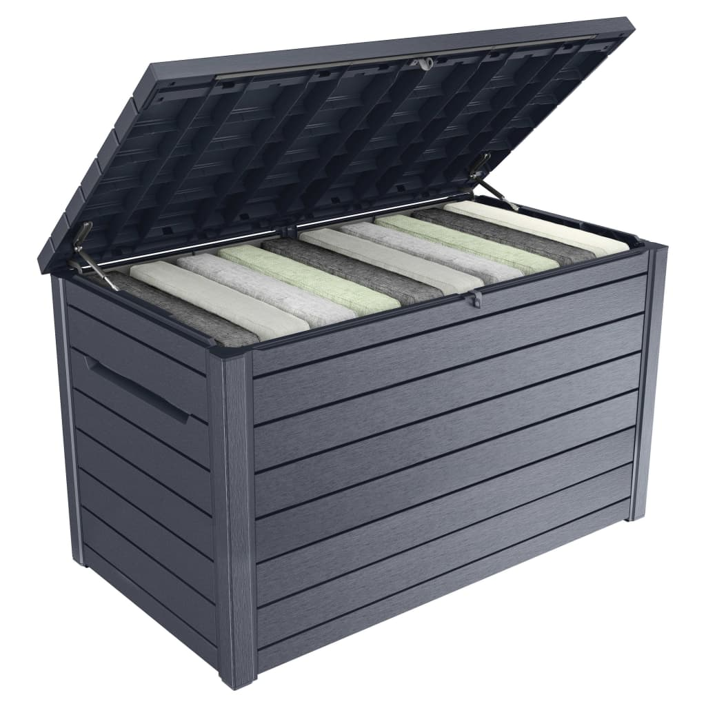 Keter Garden Storage Box Ontario 870L Anthracite - Durable, Weather-Resistant, and Stylish