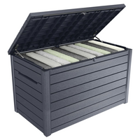 Keter Garden Storage Box Ontario 870L Anthracite Ecom - Spacious and Weather-Resistant