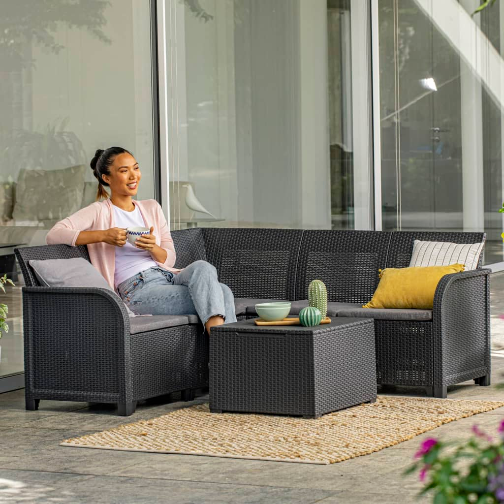 Keter Garden Corner Element Rosalie Graphite - Modern and Stylish Outdoor Furniture