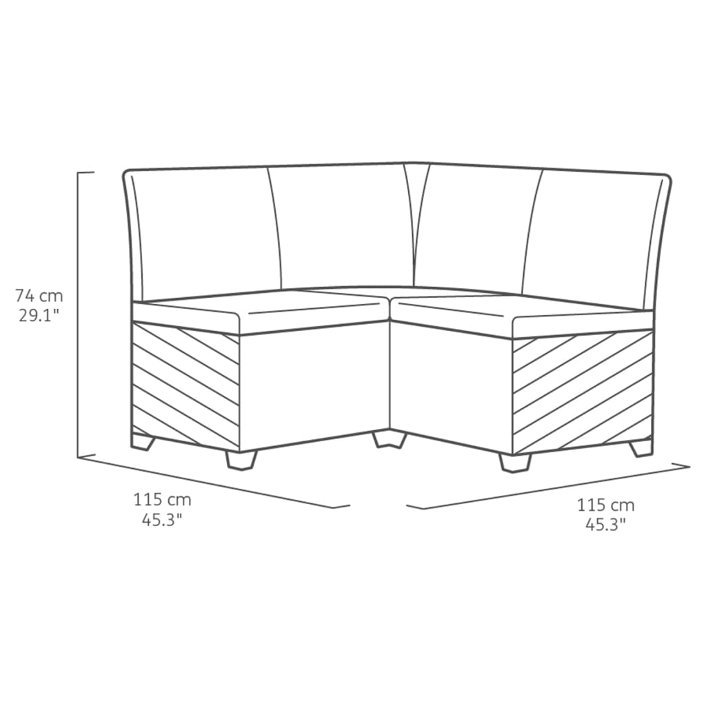 Keter Garden Corner Element Rosalie Graphite - Modern and Stylish Outdoor Furniture