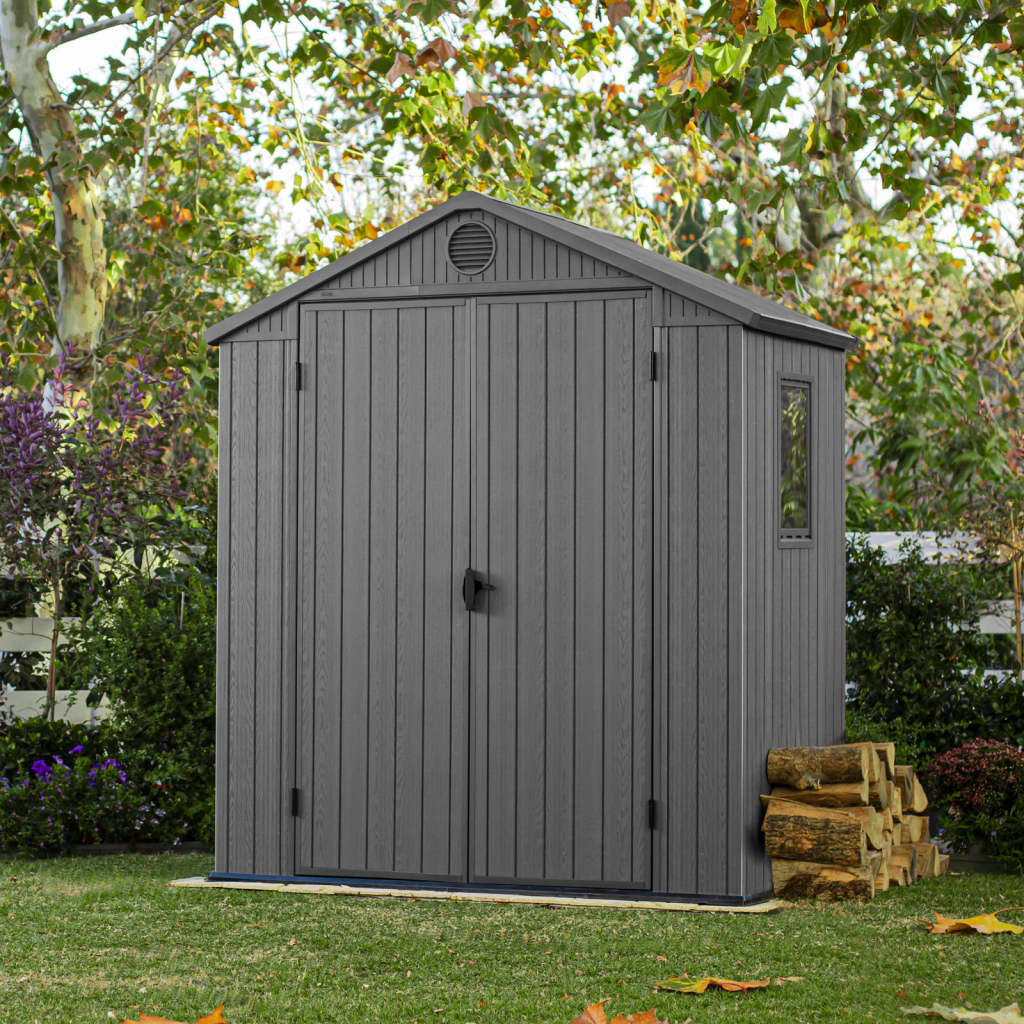 Keter Garden Shed Darwin 64 Grey - Spacious Outdoor Storage Solution