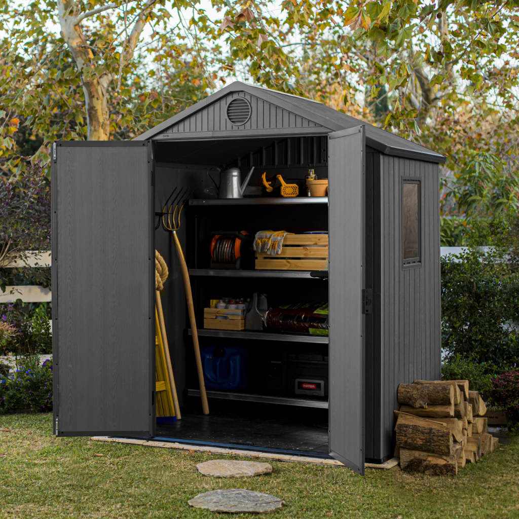 Keter Garden Shed Darwin 64 Grey - Spacious Outdoor Storage Solution