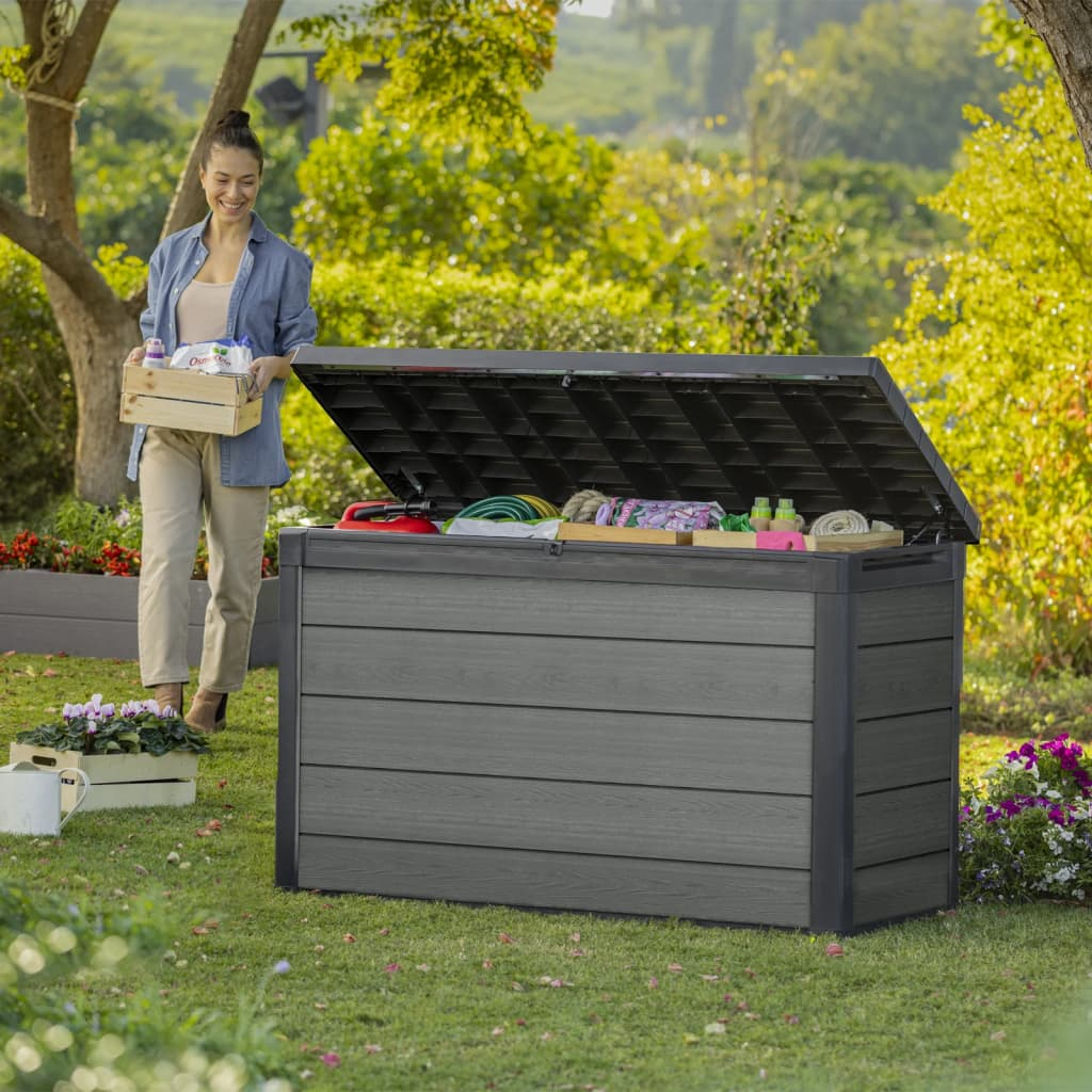 Keter Outdoor Storage Box Cortina 757 L Grey - Weather-Resistant, Spacious, and Easy-to-Assemble