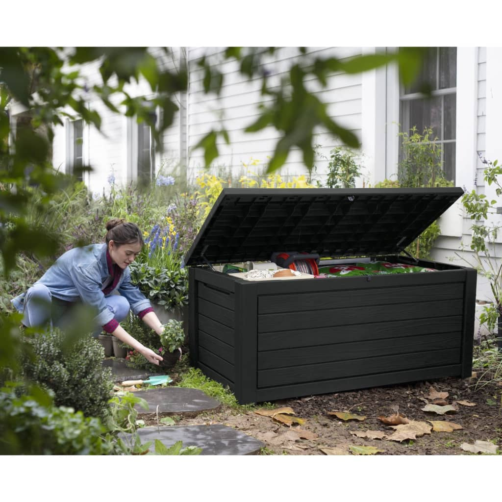 Keter Outdoor Storage Box Northwood 630 L Graphite - Durable and Weather-Proof