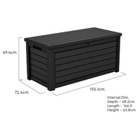 Keter Outdoor Storage Box Northwood 630 L Graphite - Durable and Weather-Proof