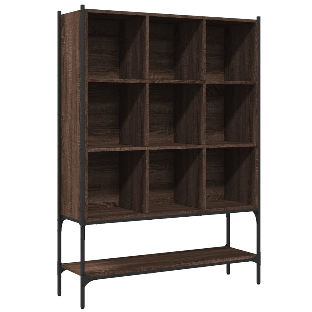 vidaXL Bookcase Brown Oak 102x30x141.5 cm | Sturdy Construction, Space-Saving Design | Free Shipping