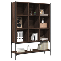 vidaXL Bookcase Brown Oak 102x30x141.5 cm | Sturdy Construction, Space-Saving Design | Free Shipping