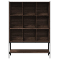 vidaXL Bookcase Brown Oak 102x30x141.5 cm | Sturdy Construction, Space-Saving Design | Free Shipping