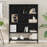 vidaXL Bookcase Black 102x30x141.5 cm Engineered Wood