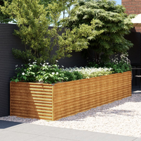 vidaXL Garden Raised Bed 386x100x69 cm Corten Steel