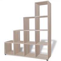 vidaXL Staircase Bookcase/Display Shelf 142 cm Oak - Modern and Functional Furniture