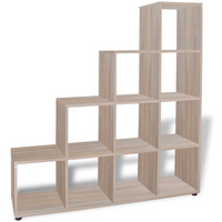 vidaXL Staircase Bookcase/Display Shelf 142 cm Oak - Modern and Functional Furniture