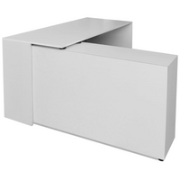 vidaXL Corner Desk with 4 Shelves - White | Modern Office Furniture