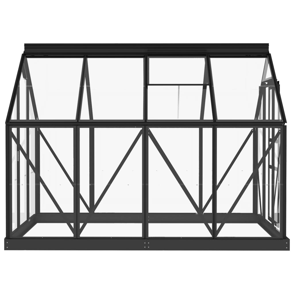 vidaXL Glass Greenhouse Anthracite 155x200.5x191 cm Aluminium