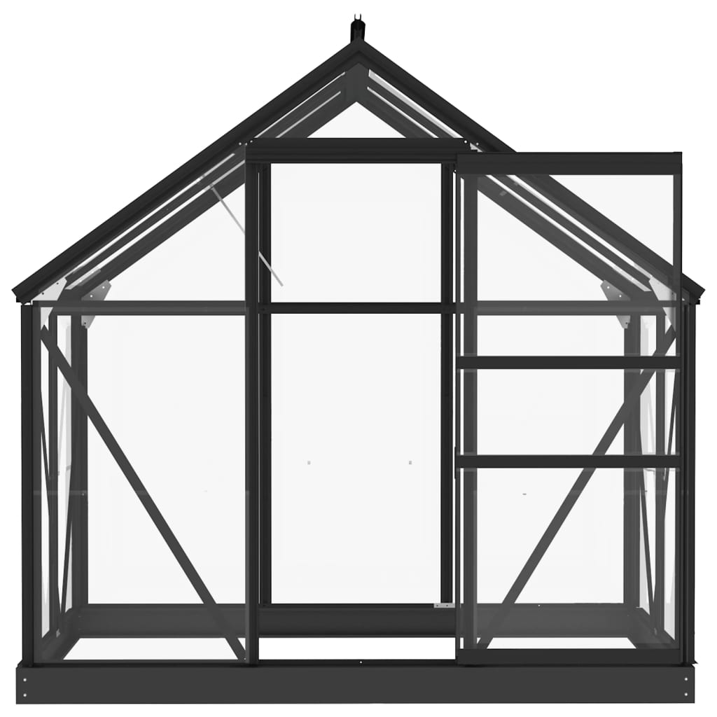 vidaXL Glass Greenhouse Anthracite 155x103x191 cm Aluminium - Protect Your Plants with a Sturdy Glass Greenhouse