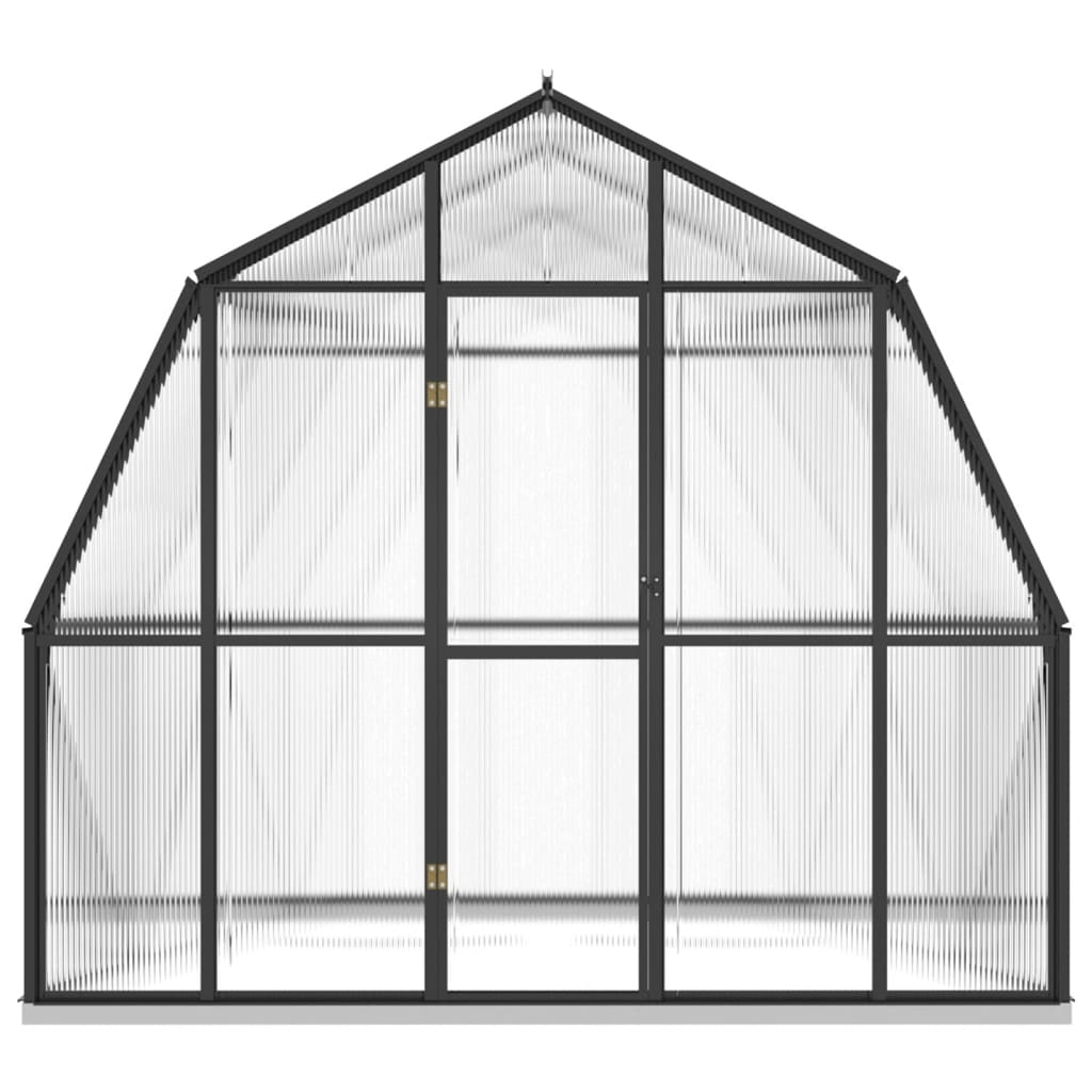 vidaXL Greenhouse with Base Frame Anthracite 6.43 m² Aluminium