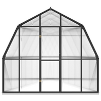 vidaXL Greenhouse with Base Frame Anthracite 12.63 m² Aluminium