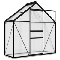 vidaXL Greenhouse Anthracite Aluminium 1.33 m²