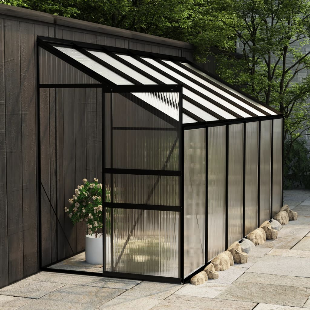 vidaXL Greenhouse Anthracite Aluminium 7.44 m³