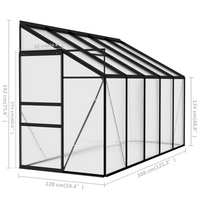 vidaXL Greenhouse Anthracite Aluminium 6.23 m³ - Protect and Nurture Your Plants