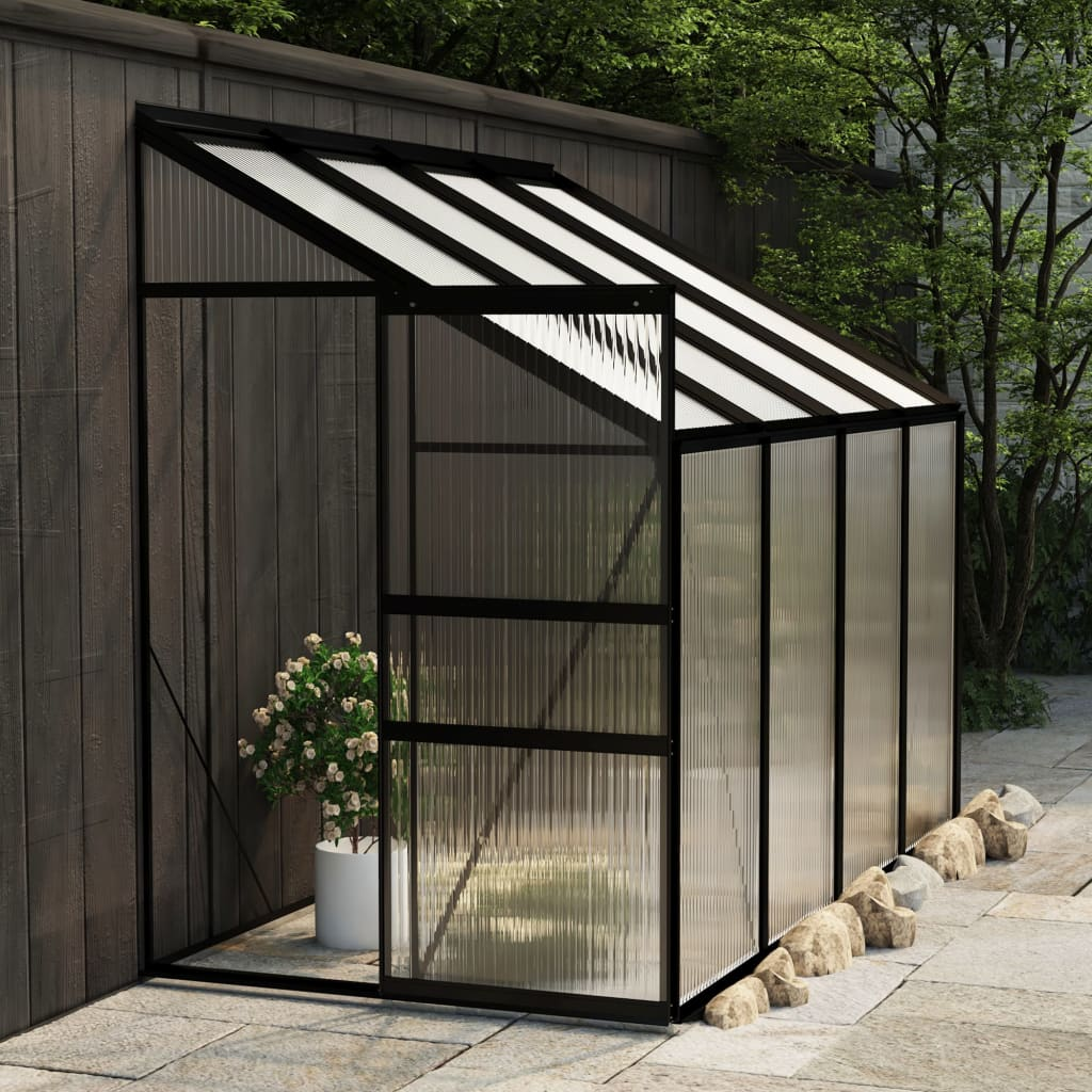 vidaXL Greenhouse Anthracite Aluminium 5.24 m³