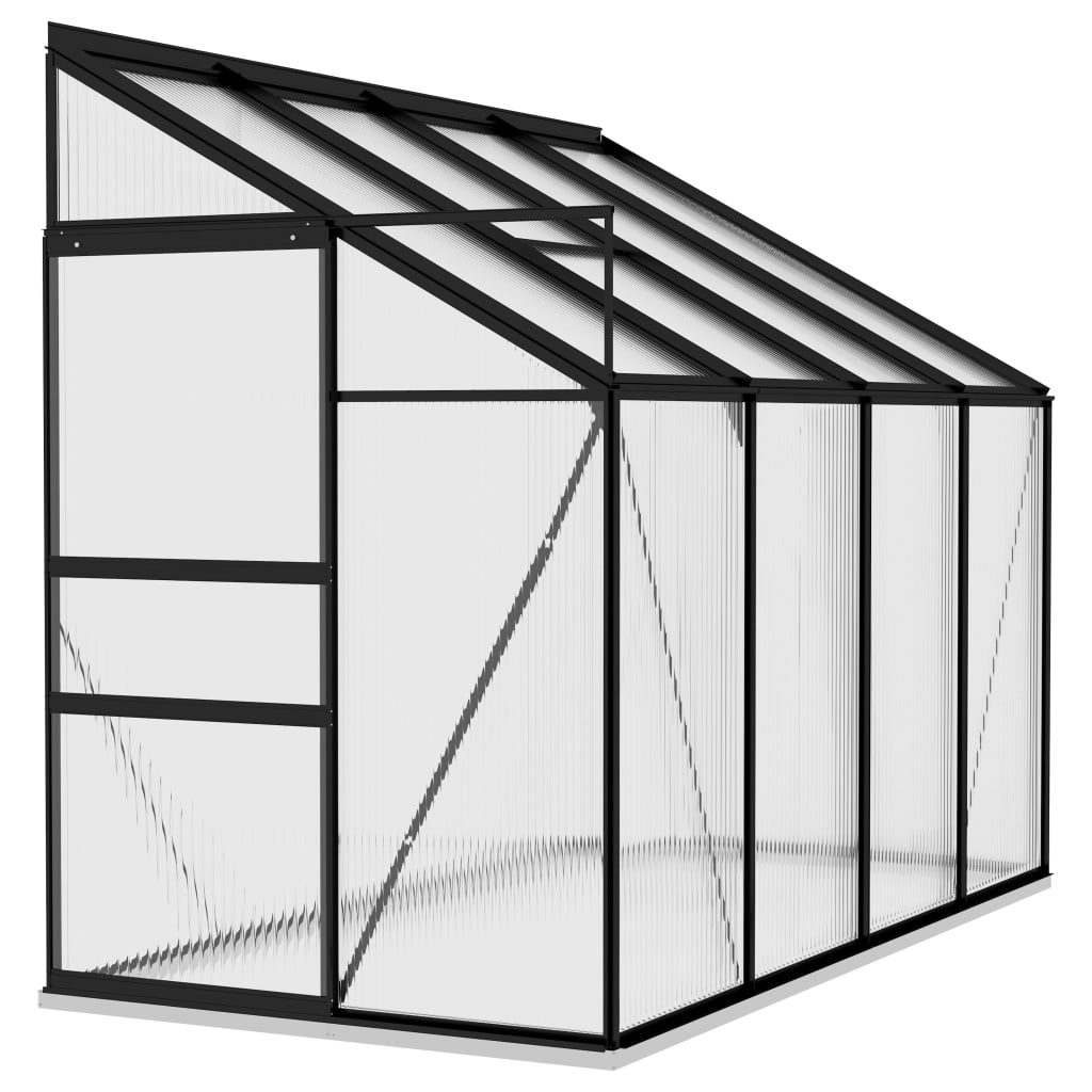 vidaXL Greenhouse Anthracite Aluminium 5.24 m³