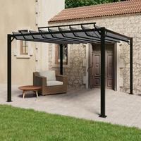 vidaXL Gazebo with Louvered Roof 3x3 m Anthracite Fabric and Aluminium