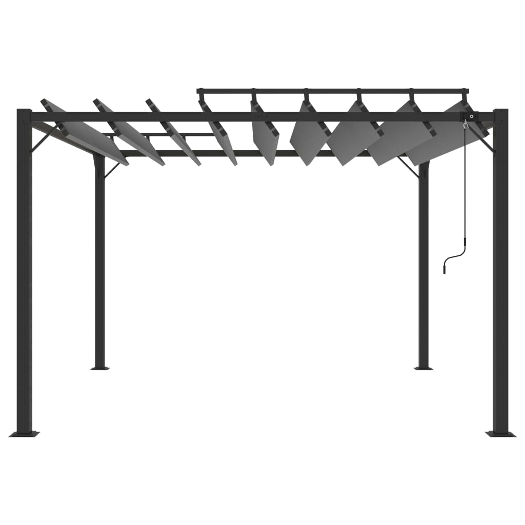 vidaXL Gazebo with Louvered Roof 3x3 m Anthracite Fabric and Aluminium