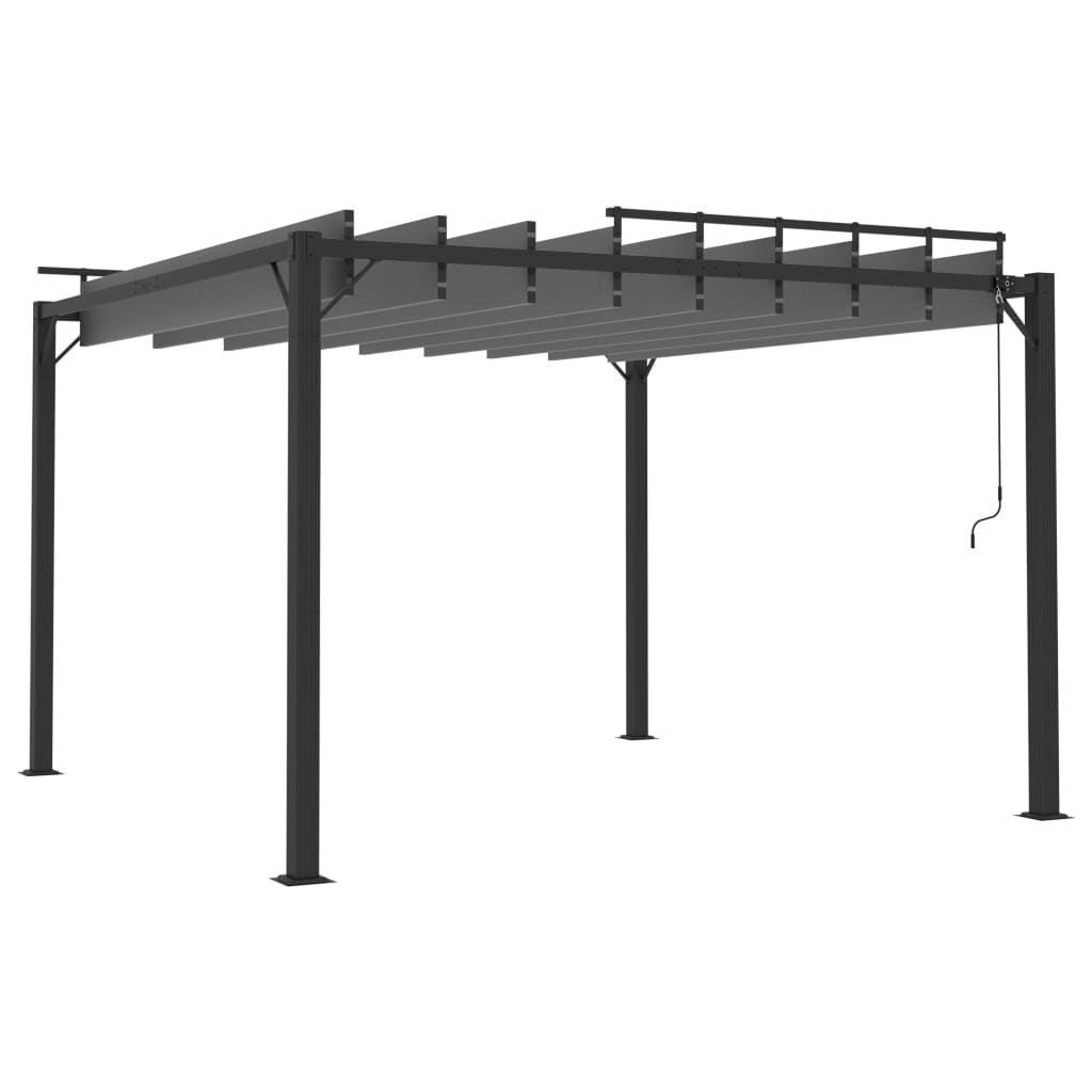 vidaXL Gazebo with Louvered Roof 3x3 m Anthracite Fabric and Aluminium