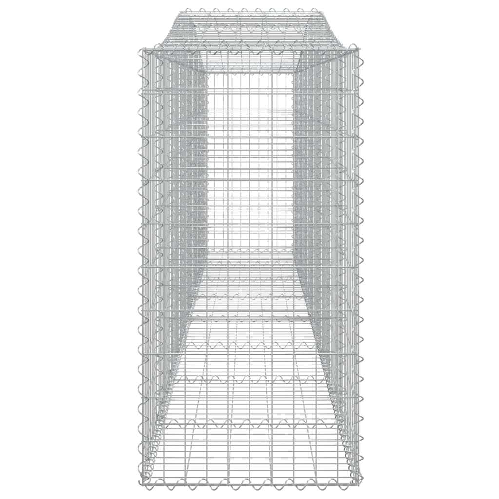 vidaXL Arched Gabion Baskets - Set of 25, 400x50x100/120 cm, Galvanised Iron