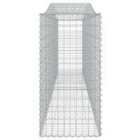 vidaXL Arched Gabion Baskets - Set of 25, 400x50x100/120 cm, Galvanised Iron