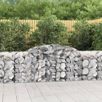 vidaXL Arched Gabion Baskets - Set of 30 Garden Barriers