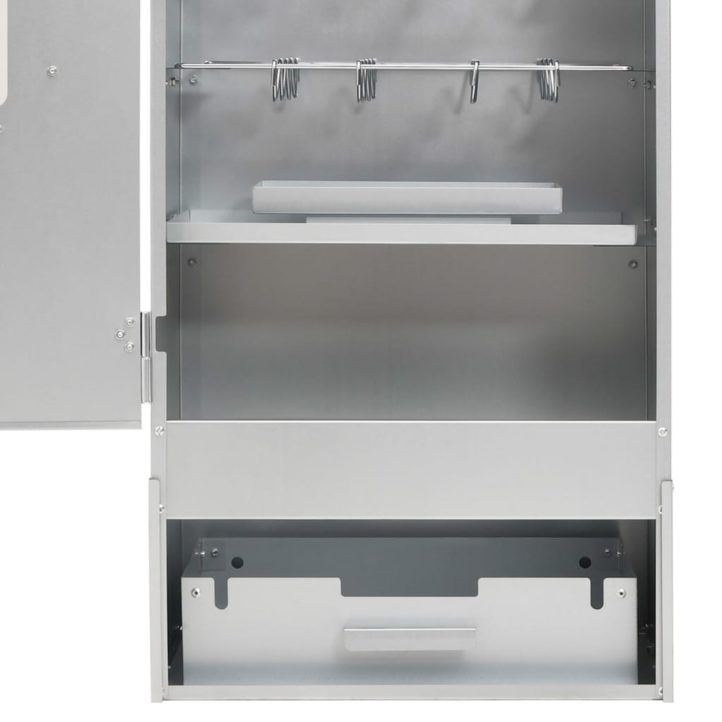 vidaXL BBQ Oven Smoker with Table Galvanised Steel