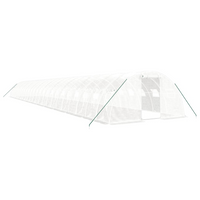 vidaXL Greenhouse with Steel Frame White 96 m² 24x4x2 m