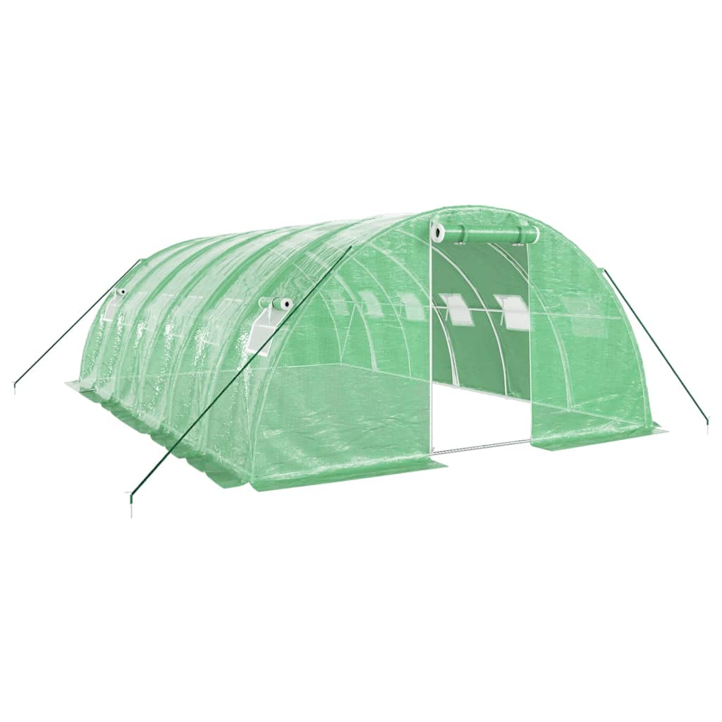 vidaXL Greenhouse with Steel Frame Green 24 m² 6x4x2 m