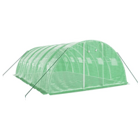 vidaXL Greenhouse with Steel Frame Green 24 m² 6x4x2 m