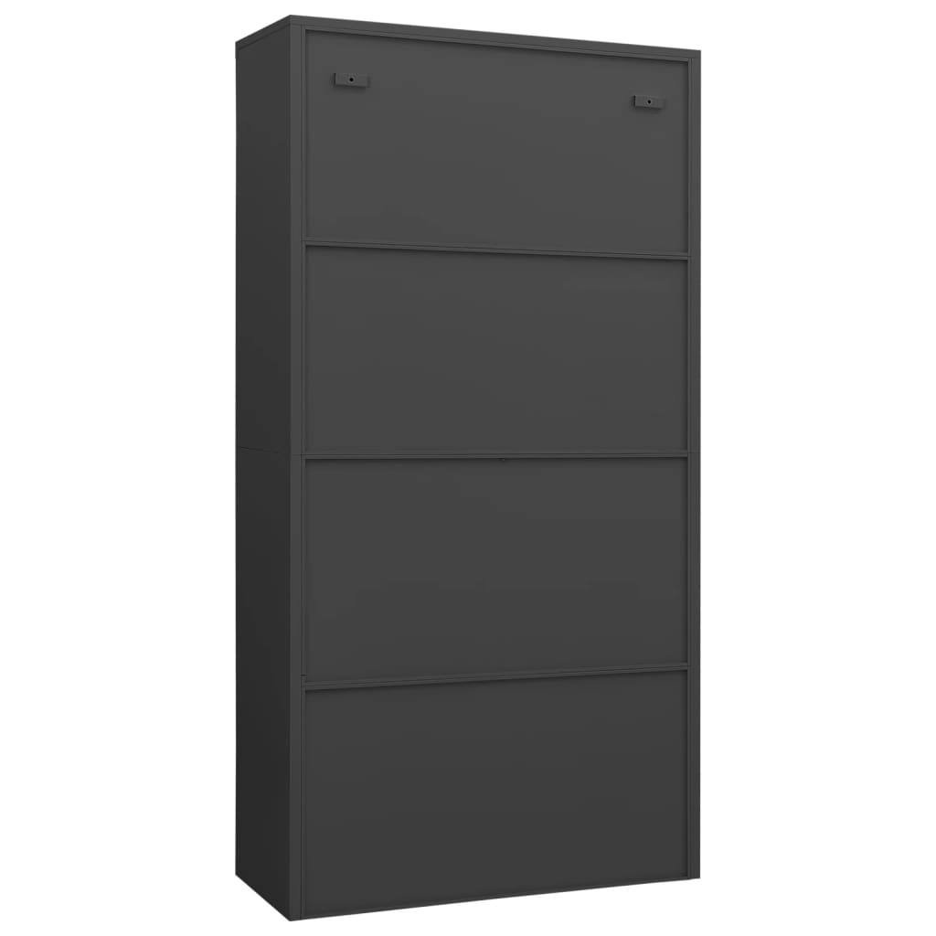 vidaXL Locker Cabinet Anthracite 90x40x180 cm Steel - Industrial Design | Ample Storage Space