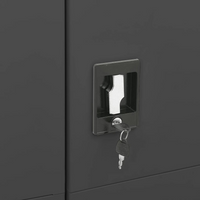 vidaXL Locker Cabinet Anthracite 90x40x180 cm Steel - Industrial Design | Ample Storage Space