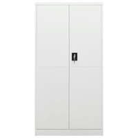 vidaXL Locker Cabinet White 90x40x180 cm Steel - Industrial Design, Ample Storage Space, Durable & Easy to Clean