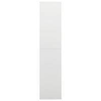 vidaXL Locker Cabinet White 90x40x180 cm Steel - Industrial Design, Ample Storage Space, Durable & Easy to Clean