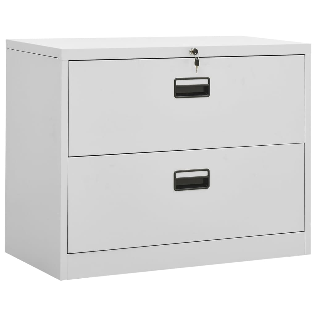 vidaXL Filing Cabinet Light Grey 90x46x72.5 cm Steel | Durable and Stylish Storage Solution