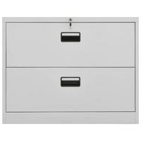 vidaXL Filing Cabinet Light Grey 90x46x72.5 cm Steel | Durable and Stylish Storage Solution