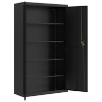 vidaXL File Cabinet Black 105x40x180 cm Steel - Organize Your Office in Style