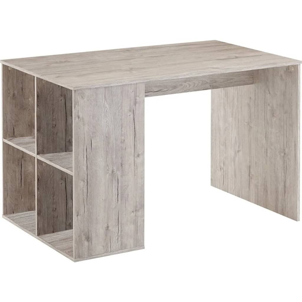 FMD Desk with Side Shelves 117x73x75 cm Sand Oak | Contemporary Design, Ample Storage Space