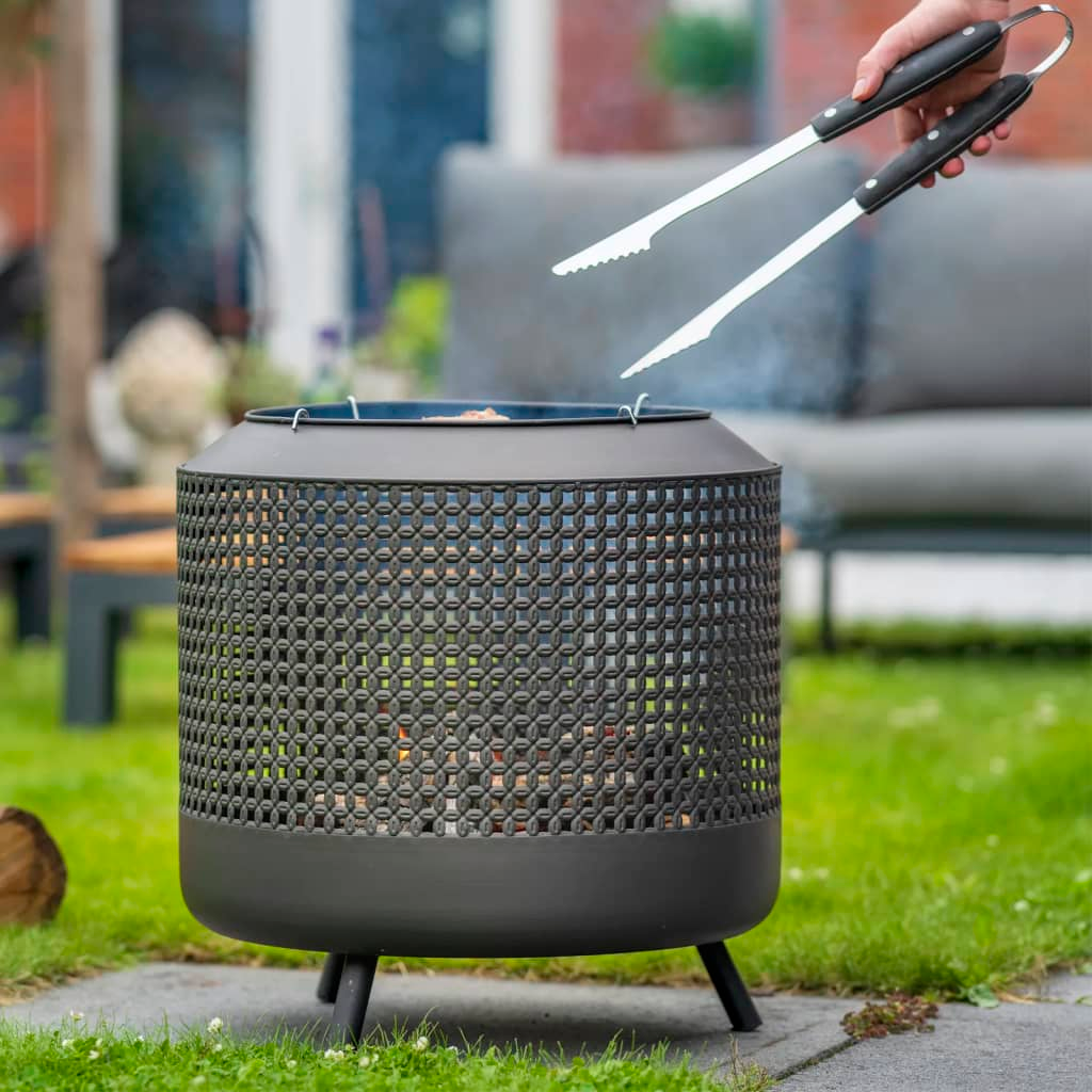 RedFire Fire Basket with BBQ Grill Midland Black - Outdoor Cooking Made Easy