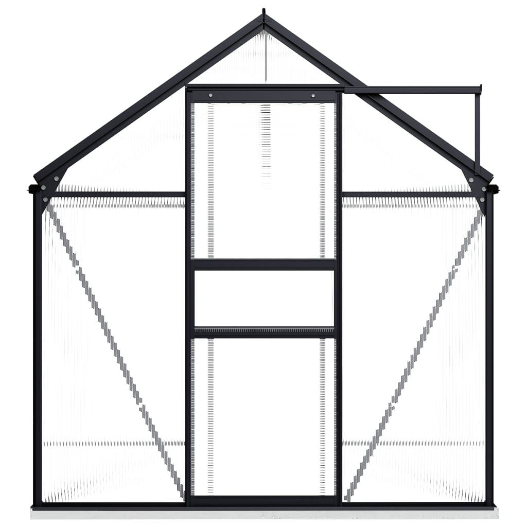 vidaXL Greenhouse with Base Frame Anthracite Aluminium 4.75 m²