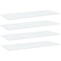 vidaXL Bookshelf Boards 4 pcs White 100x40x1.5 cm Engineered Wood - Convenient and Stylish Storage Solution