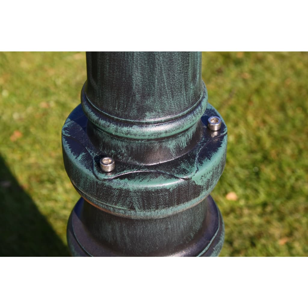 vidaXL Garden Light Post 3-arms 230 cm Dark Green/Black Aluminium